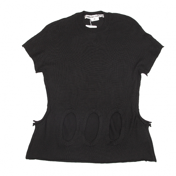 COMME des GARCONS Hole Design Knit Sweater (Jumper) Black XS | PLAYFUL