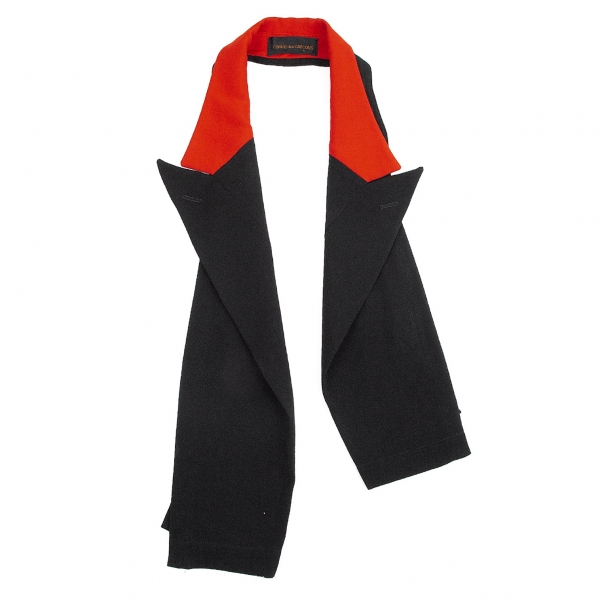 COMME des GARCONS Bi Color Wool Detachable Collar Black | PLAYFUL