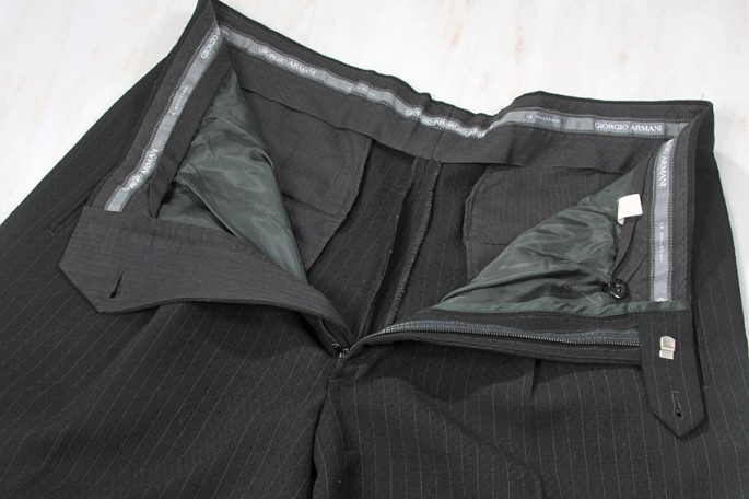 Giorgio Armani Le Collezioni Womens Black Wool Straight Dress Pants Si -  Shop Linda's Stuff