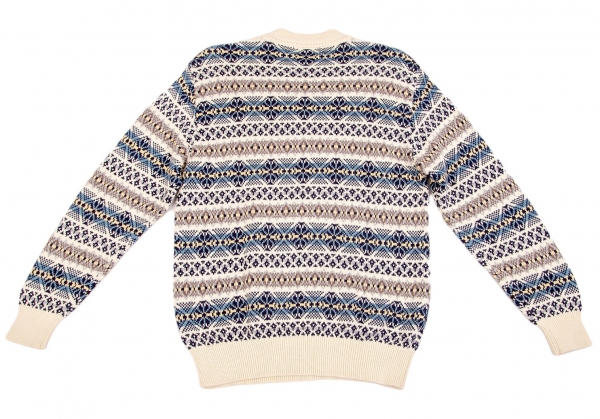 MARGARET HOWELL Cotton Nordic Knit Sweater (Jumper) Multi-Color