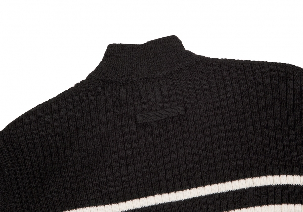Jean-Paul GAULTIER HOMME Striped Knit Sweater (Jumper) Black,White 