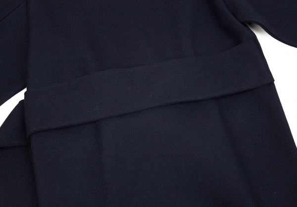 JACQUEMUS Bonding Wool Belted Coat Navy 38 | PLAYFUL