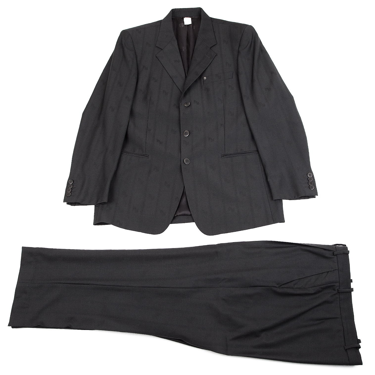 入手困難✨ ヴェルサーチ スーツ セットアップ 銀ボタン 冠婚葬祭 ブラック袖丈約62cm
