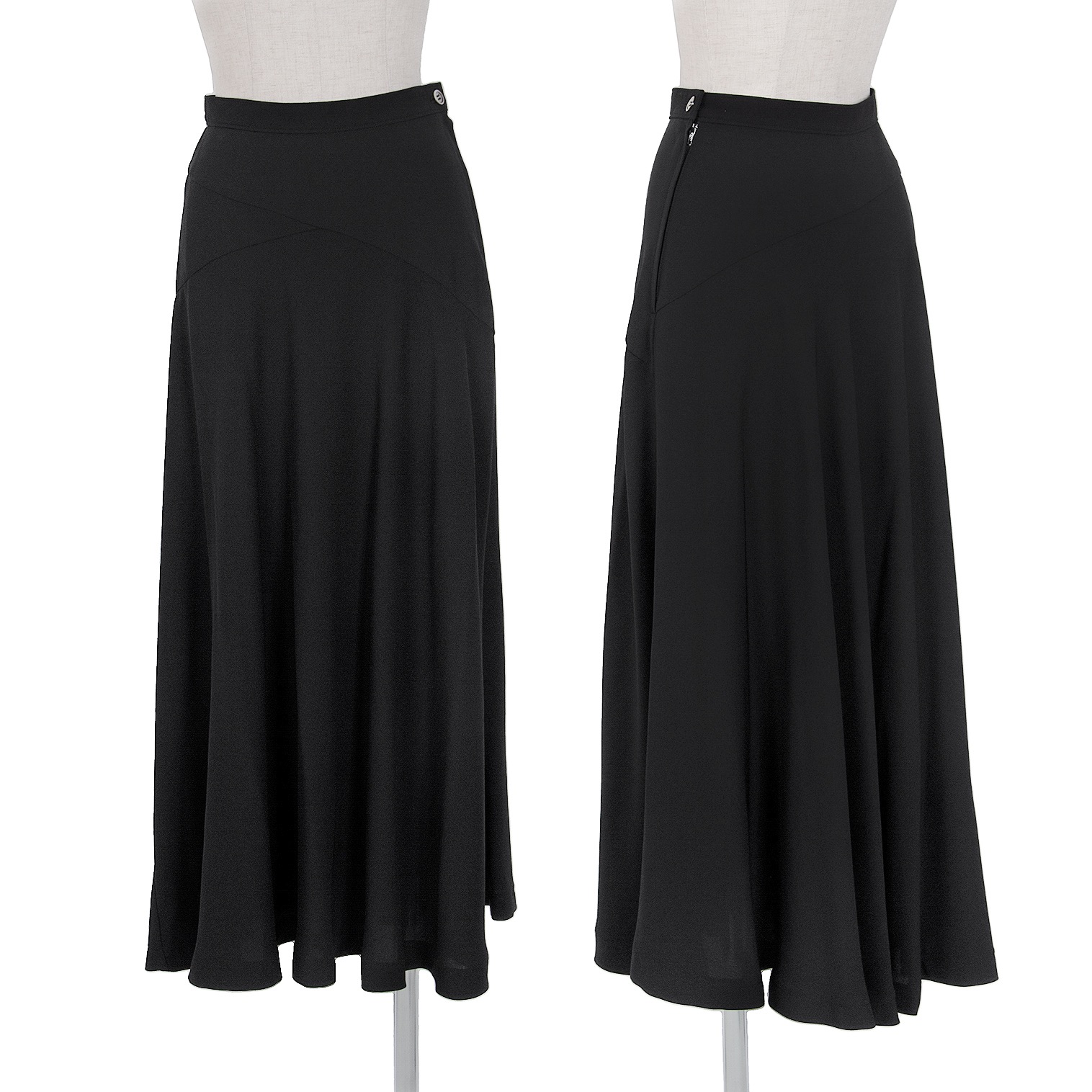 tricot COMME des GARCONS 黒セミフレアスカート Sサイズ - ひざ丈スカート