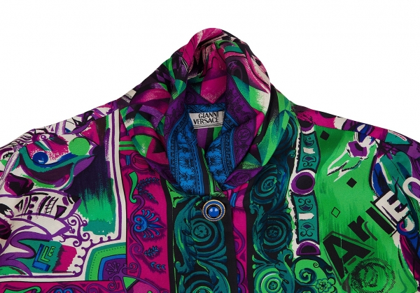 Versace // Purple & Multicolour Silk Floral Shirt – VSP Consignment