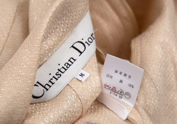 クリスチャンディオールChristian Dior １B七分袖リネンジャケット