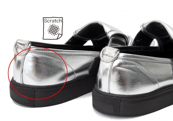 COMME des GARCONS HOMME PLUS Velcro Leather Shoes Silver US 9 