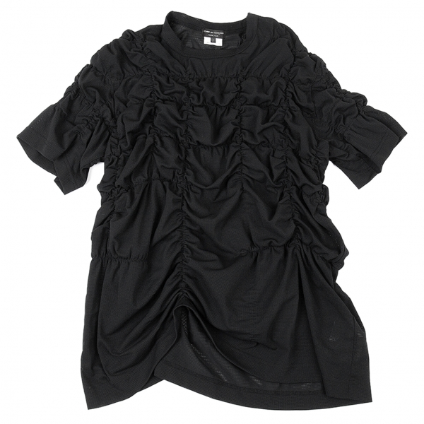 ファッションCOMME des GARCONS HOMME PLUS ギャザーシャツ　黒