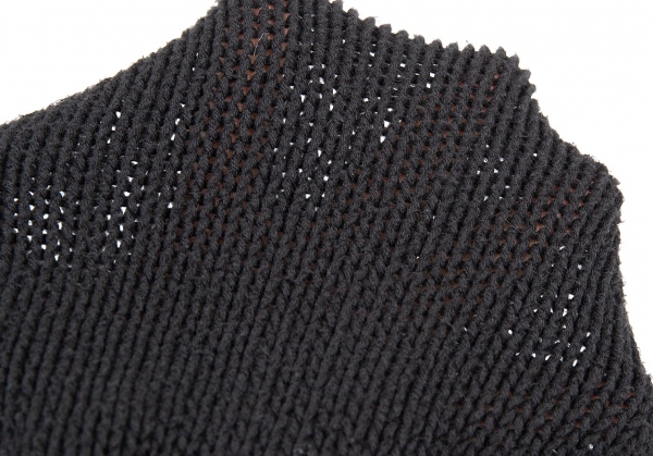 Y's for men Low Gauge Cotton Knit Sweater (Jumper) Black M-L | PLAYFUL