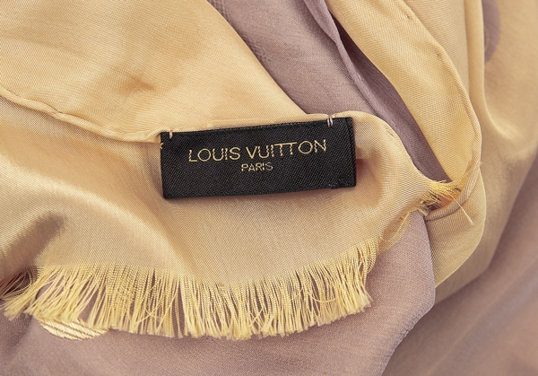 Louis Vuitton - Brown & Beige Silk Blend Monogram Scarf