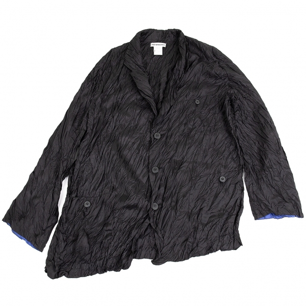 ISSEY MIYAKE MEN Wrinkle Reversible Jacket Black L | PLAYFUL