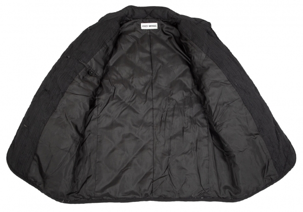 ISSEY MIYAKE Pleats Quilted Down Jacket Black M