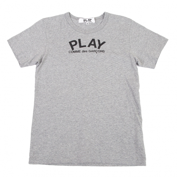PLAY COMME des GARCONS Printed Cotton T Shirt Grey M | PLAYFUL