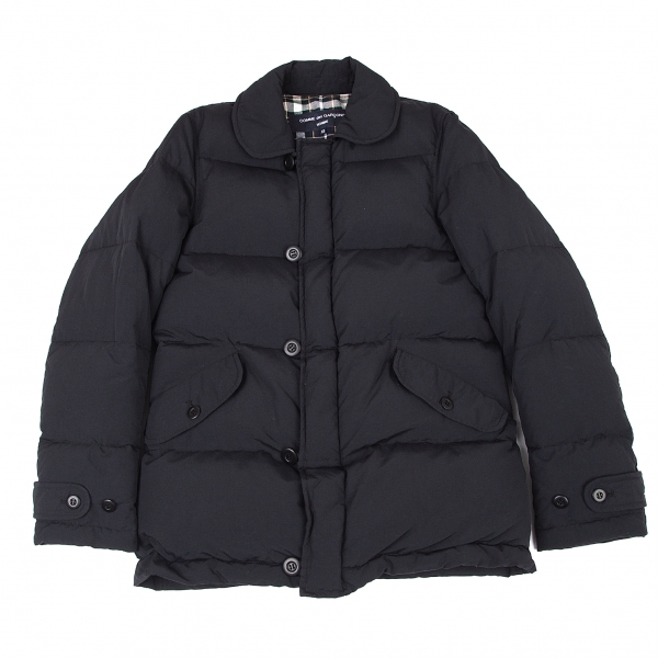 COMME des GARCONS HOMME Lining checks Down Jacket Black XS | PLAYFUL