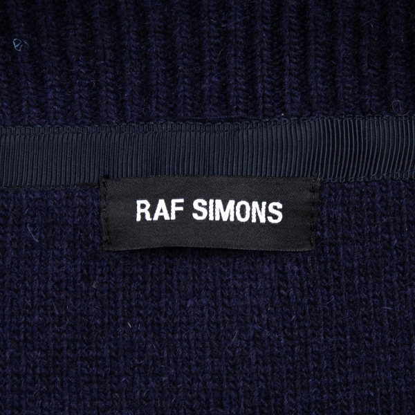 ラフシモンズ RAF SIMONS オーバーサイズローゲージグランジニット 紺F