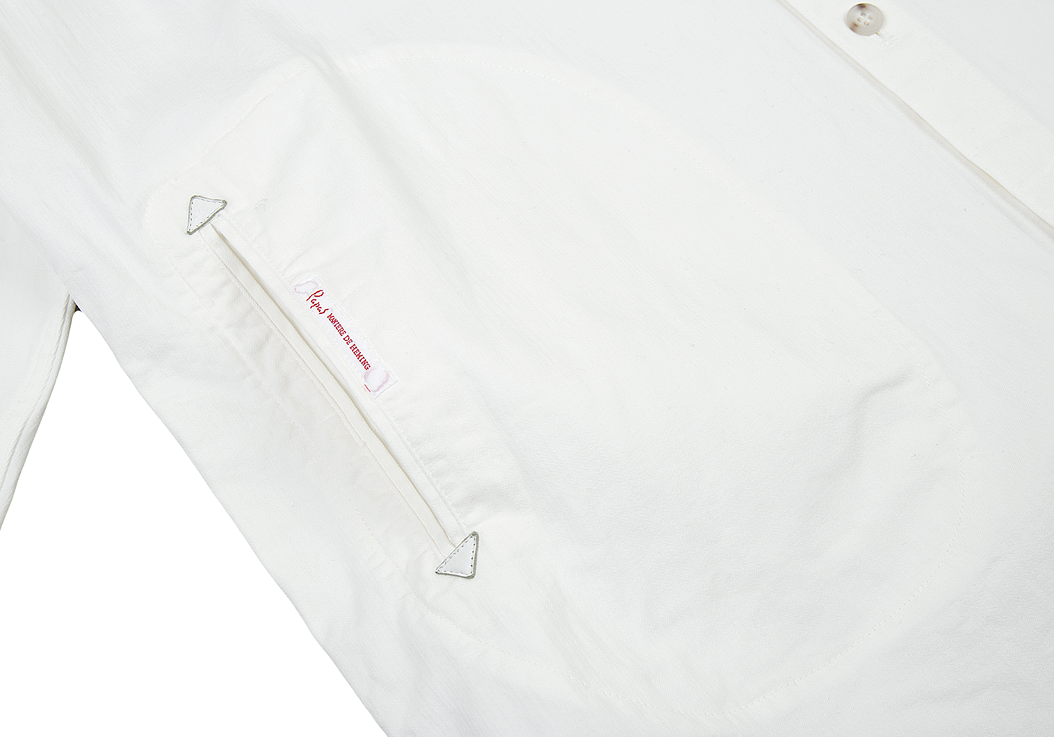 パパスPapas カジキワンポイントシャツジャケット 白50L