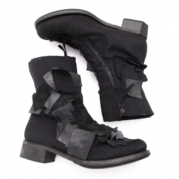 CHEREVICHKIOTVICHKI FOR Yohji Yamamoto Patch Boots Black 41(About 