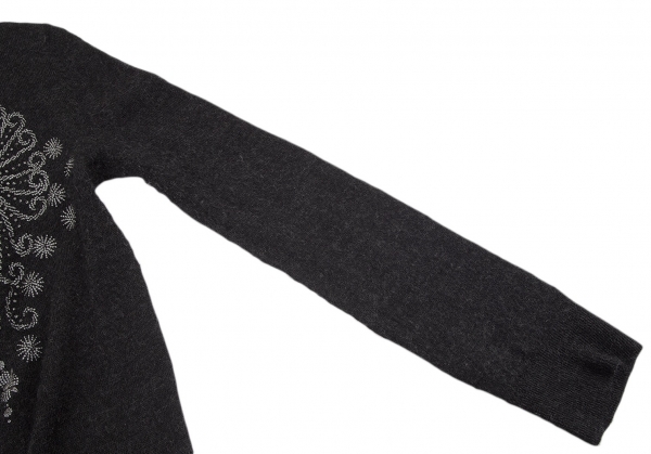 sacai Switching Wool Knit Dress Grey 38 | PLAYFUL