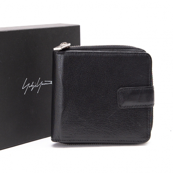 Yohji Yamamoto POUR HOMME Leather Wallet Black | PLAYFUL