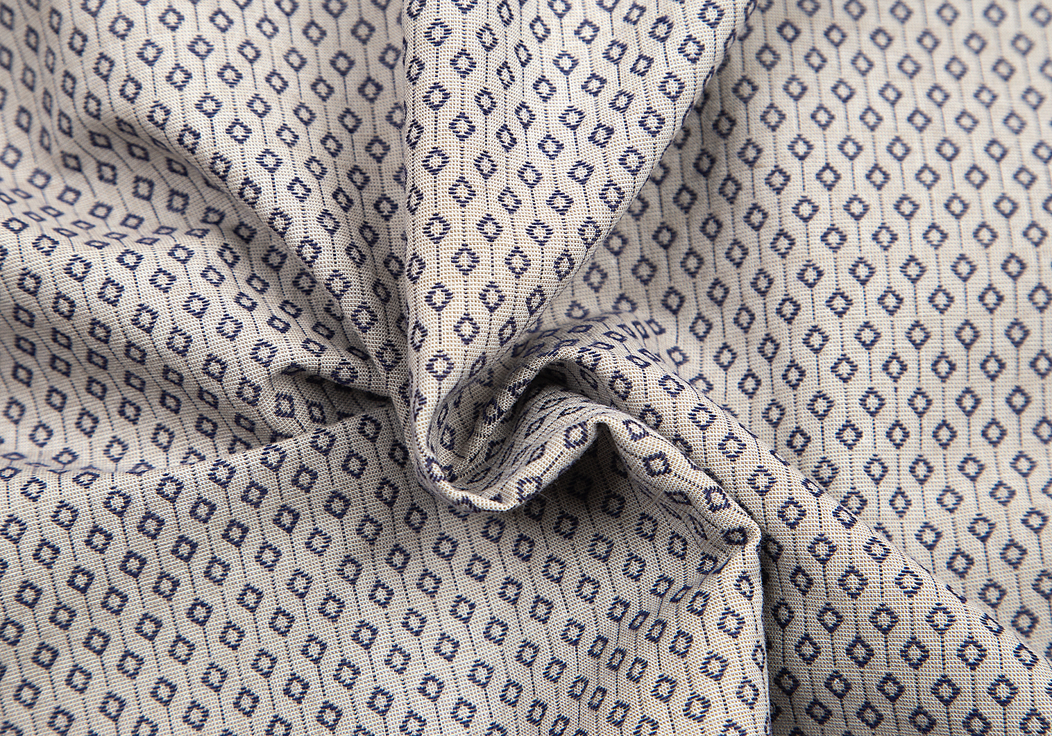 エンポリオアルマーニEMPORIO ARMANI 小紋柄ボタンダウンシャツ グレー紺L