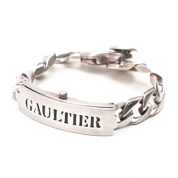 Jean-Paul GAULTIER Logo ID Bracelet Watch Silver | PLAYFUL