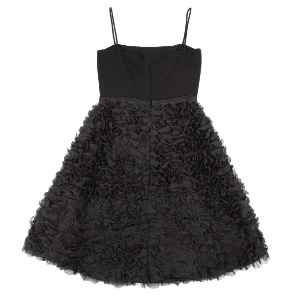 | Cami EMPORIO Tulle Dress Design PLAYFUL 40 Black Frill ARMANI
