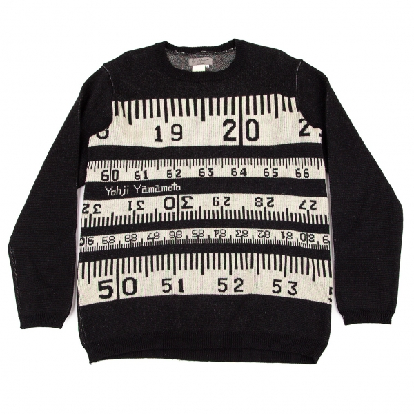 Yohji Yamamoto POUR HOMME Measure Pattern Knit Sweater