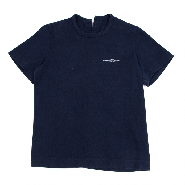 tricot COMME des GARCONS Dyed Back Zip Logo T Shirt Navy S-M | PLAYFUL