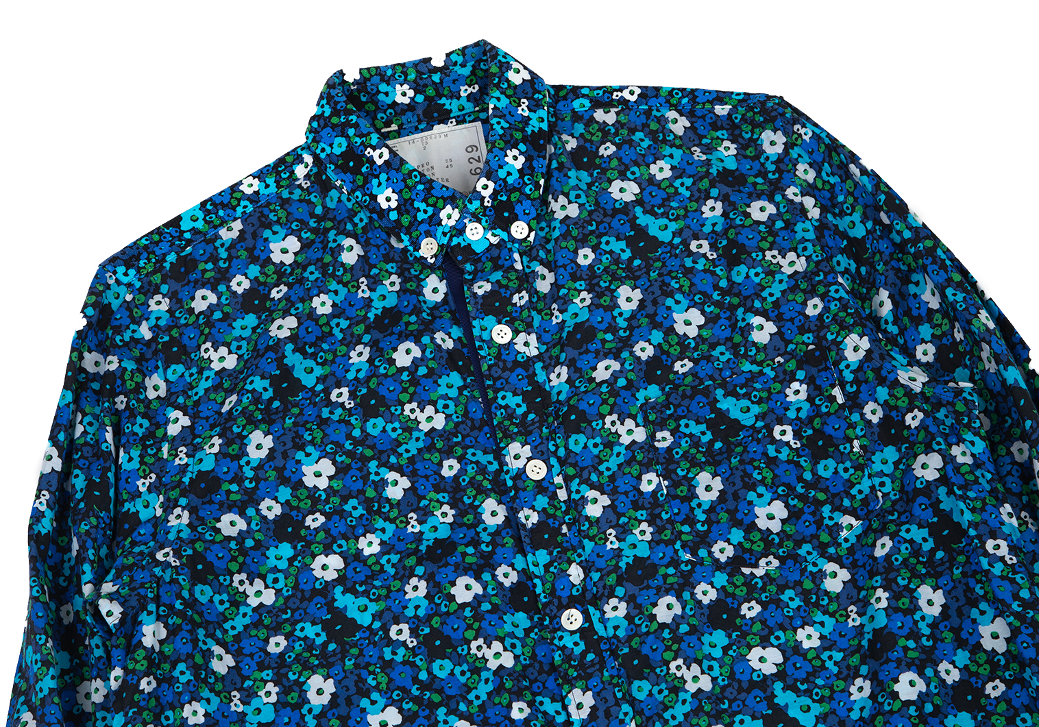 【美品送料無料】　サカイ　ドローコードシャツ　ブルー　ボタンダウンシャツ