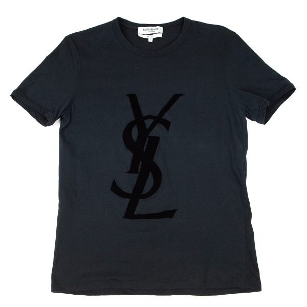 サンローランイヴ サンローラン YSL SAINT LAURENTロゴ Tシャツ ブラック