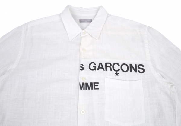 表記なしフリー超希少 COMME des GARCONS HOMME スプリット分割ロゴシャツ