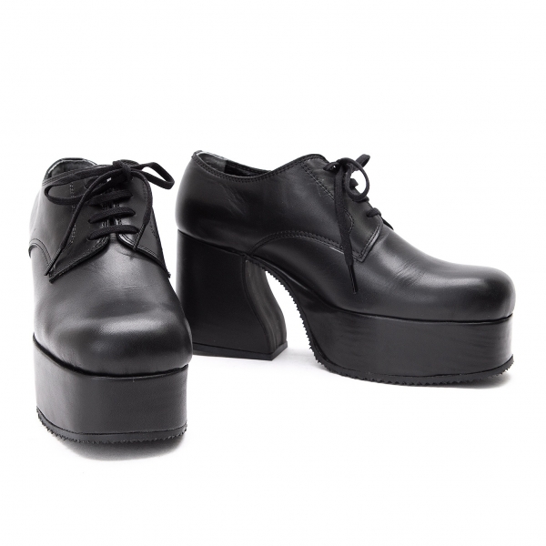 COMME des GARCONS Platform Leather Shoes Black US 7 | PLAYFUL