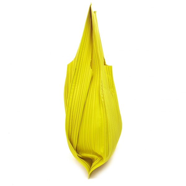 Pleats Please Issey Miyake Accordion Pleats Tote - Neon Yellow