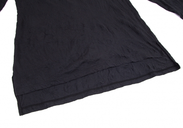 Ground Y Oversize Wrinkled Long Sleeve T Shirt Black 3 | PLAYFUL