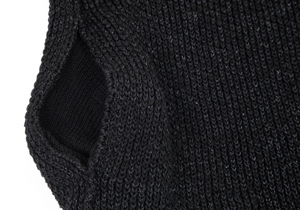 Yohji Yamamoto POUR HOMME Glitter Chunky Knit Cardigan Black 3