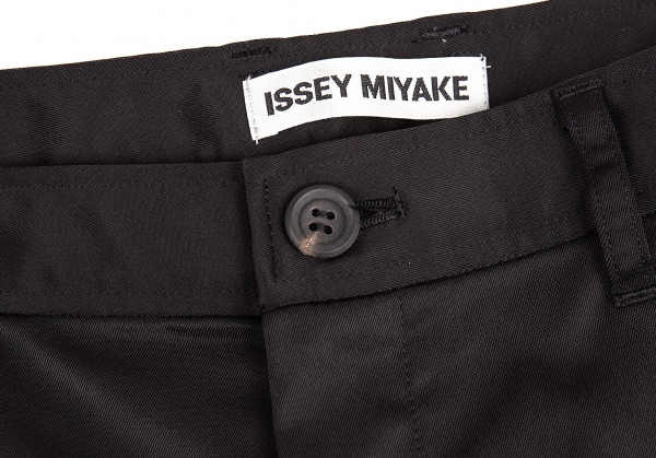 ISSEY MIYAKE Zip Design Nylon Stretch Pants (Trousers) Black 3