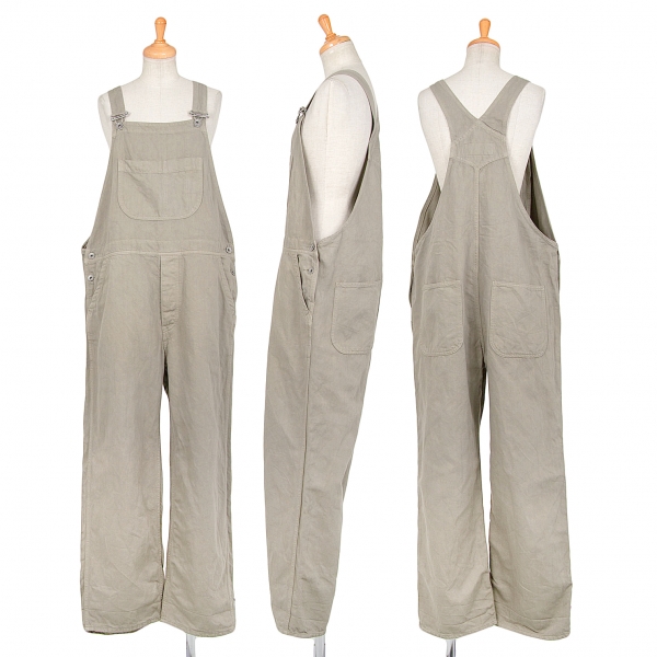 Veritecoeur Cotton Linen Wide Overalls (Dungarees) Grey 1 | PLAYFUL