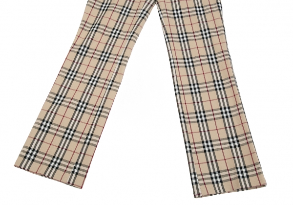 BURBERRY BLUE LABEL Plaid Stretched Cotton Pants (Trousers) Beige 36