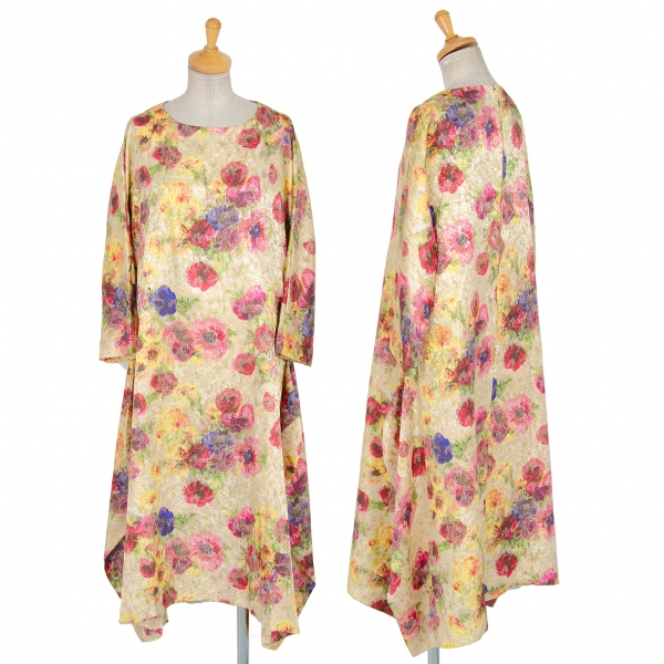 COMME des GARCONS Floral Jacquard Dress Multi-Color S | PLAYFUL