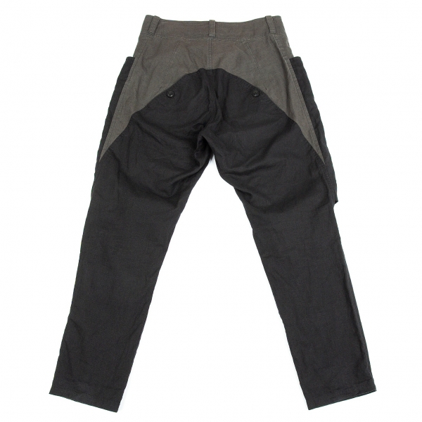 Y's Switch Design Tapered Pants (Trousers) Black 1 | PLAYFUL