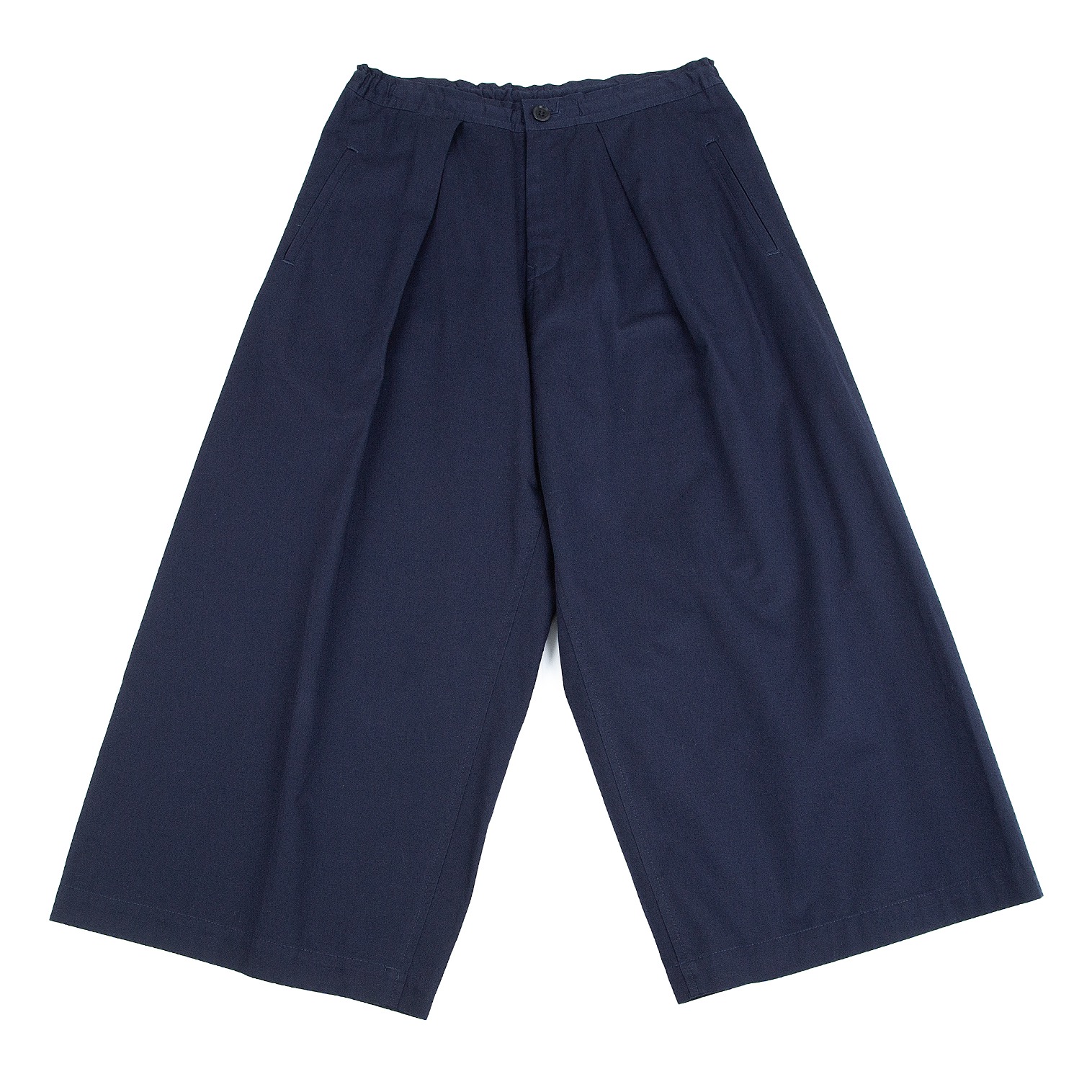Y's Cotton Tack Wide Pants (Trousers) Navy 1 | PLAYFUL