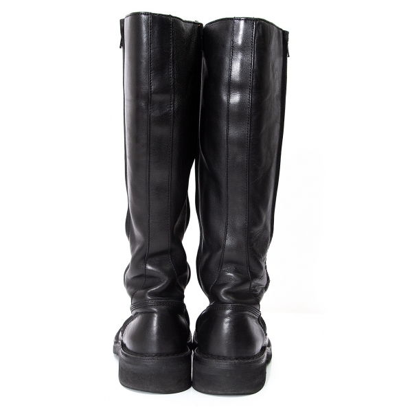 Yohji Yamamoto FEMME Side Zip Leather Long Boots Black About US 8 