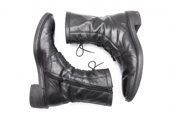 Yohji Yamamoto FEMME Side Zip Leather Boots Black About US 7.5 