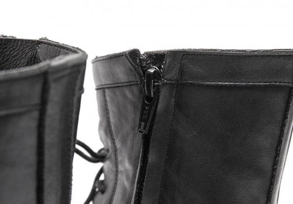 Yohji Yamamoto FEMME Side Zip Leather Boots Black About US 7.5 