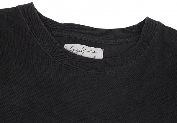 Yohji Yamamoto POUR HOMME NEWERA Logo T Shirt Black 5 | PLAYFUL