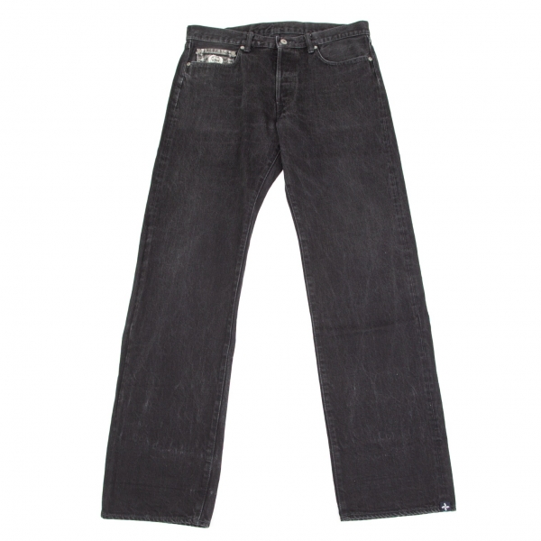 Yohji Yamamoto POUR HOMME spotted horse Selvedge Jeans Black