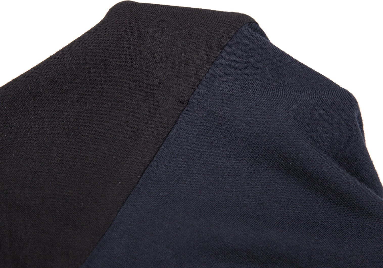 ワイズY's バイカラー切替ビッグシルエットTシャツ 黒紺2
