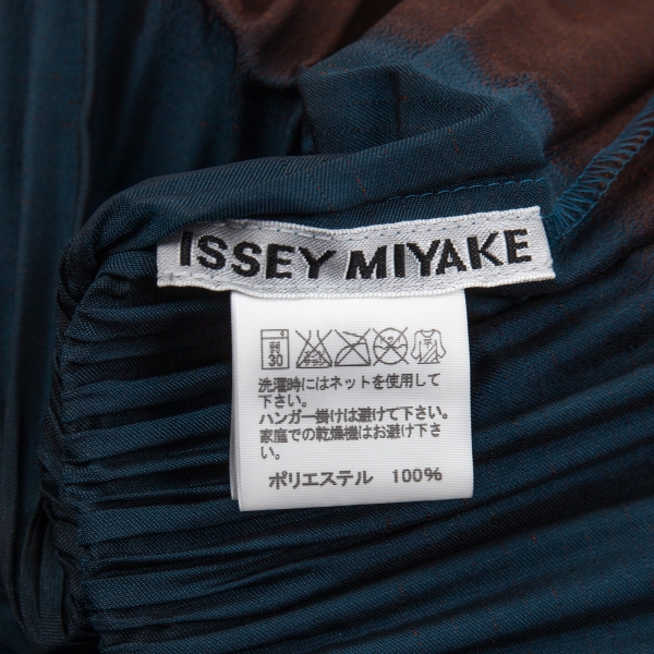 ISSEY MIYAKE Color blocked Faded Pleats Dress Dress Blue,Brown 2