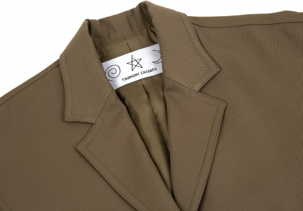 TSUMORI CHISATO Design Metal Button Jacket Mocha M | PLAYFUL