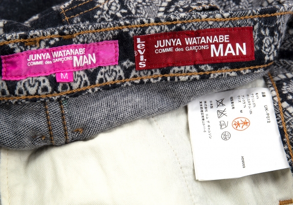 JUNYA WATANABE MAN PINK×Levi's Lace Print Knit Pants (Trousers